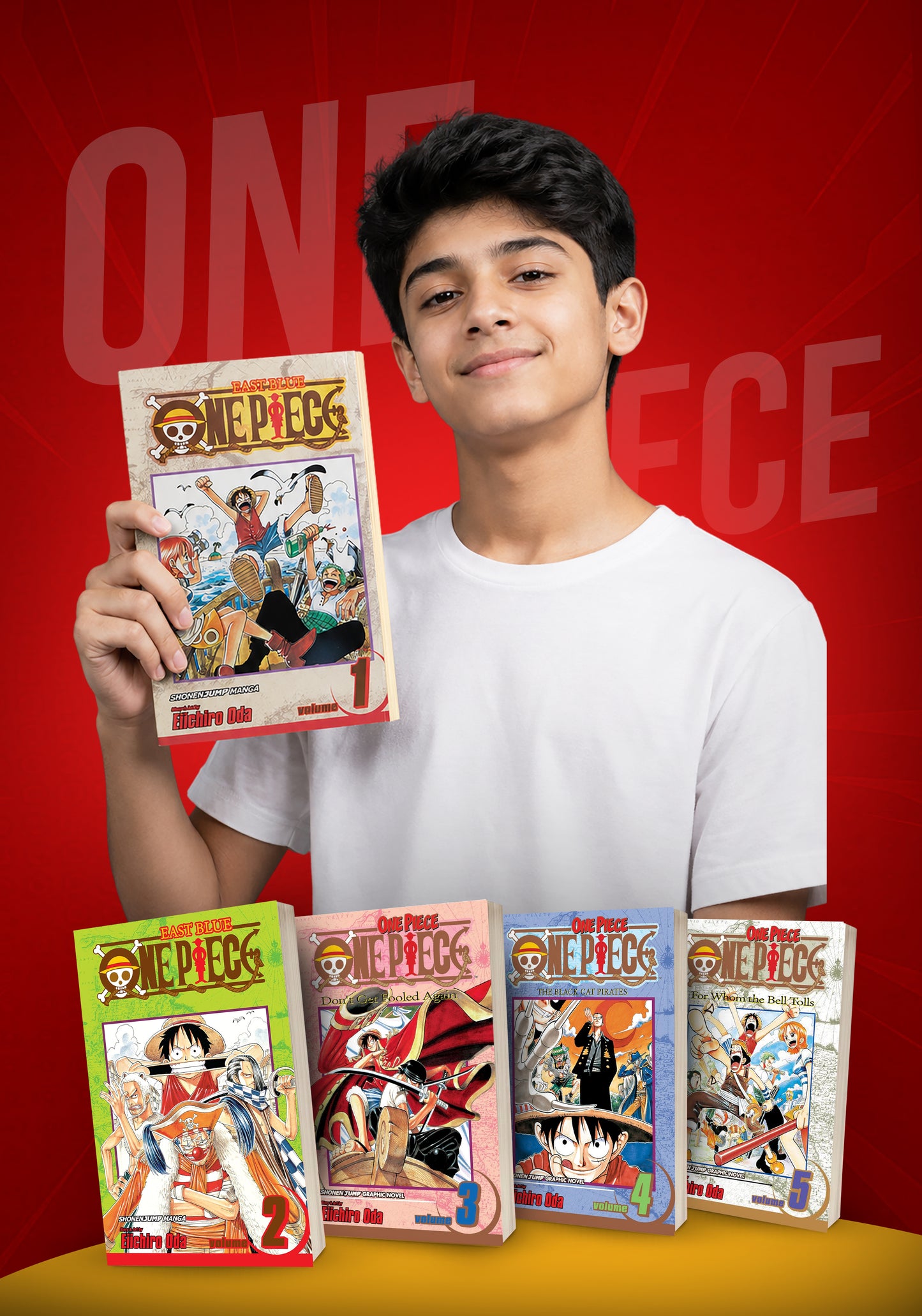 One Piece (Vol. 1 To 5) - Manga Series
