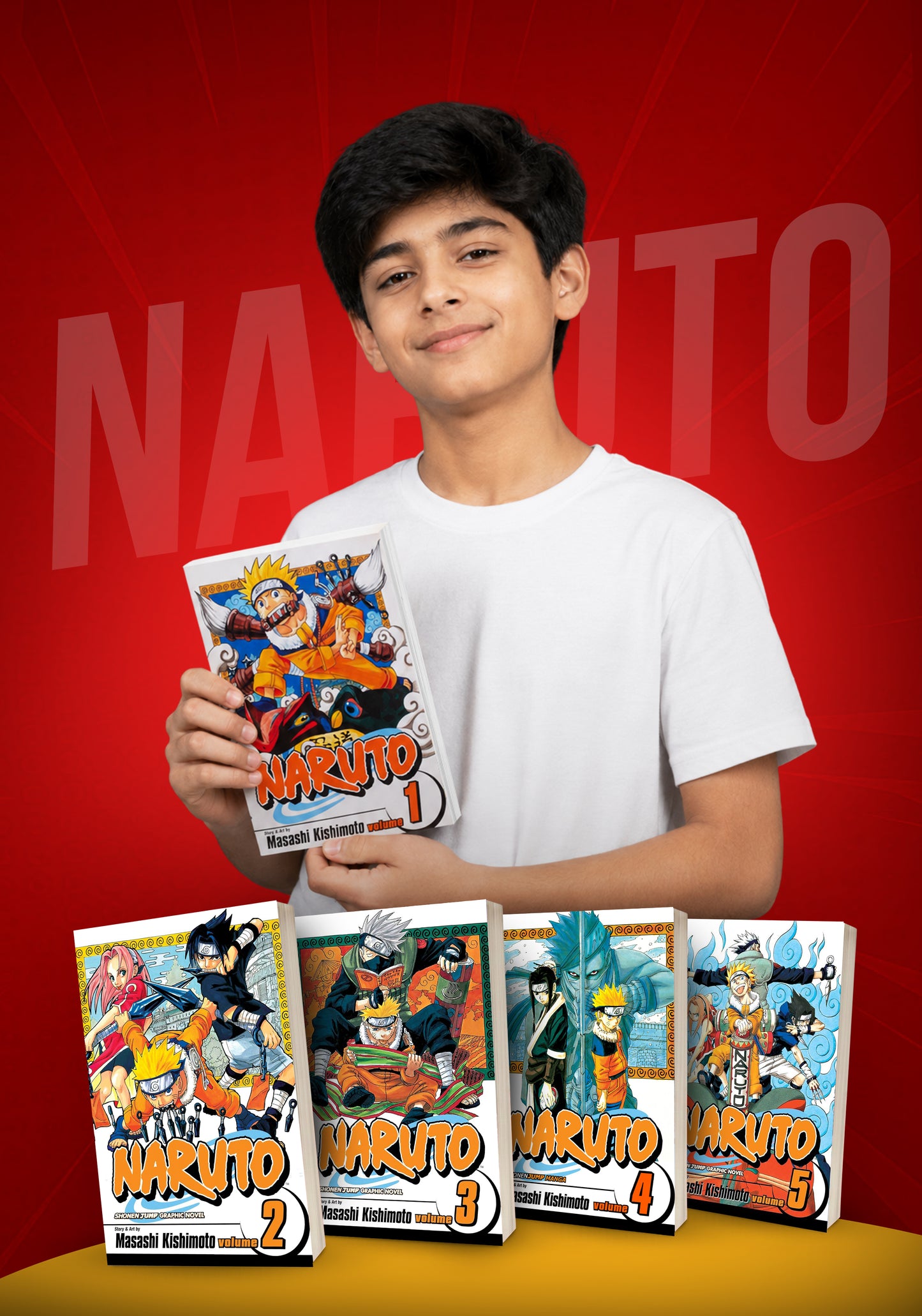 Naruto (Vol. 1 To 5) - Manga Series