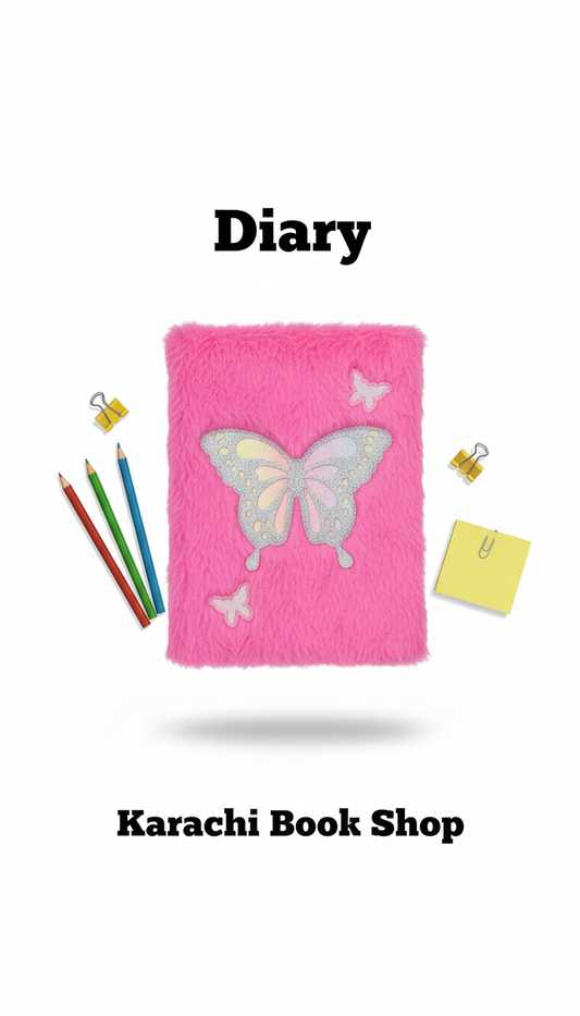 Pink Flutter Butterfly Diary