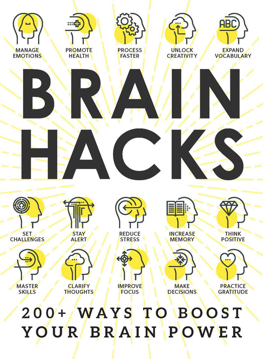 Brain Hacks: 200+ Ways to Boost Your Brain Power by Adams Media (Premium Quality)
