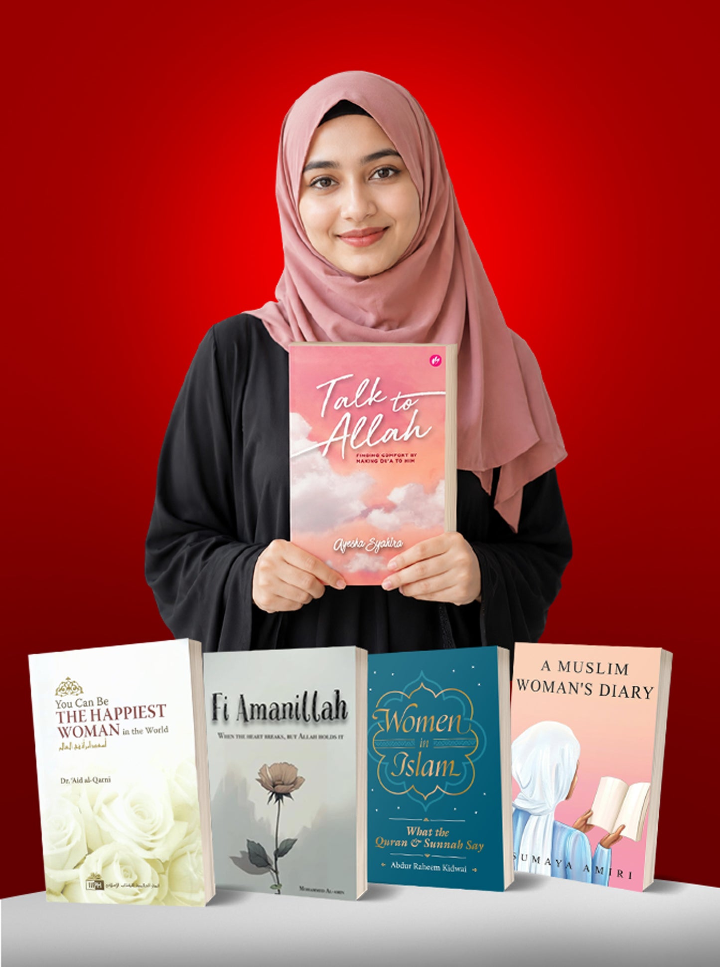 (Pack of 5)Talk to Allah, You Can Be The Happiest Woman in the World, Fi Amanillah, Women in Islam, A Muslim Woman’s Diary