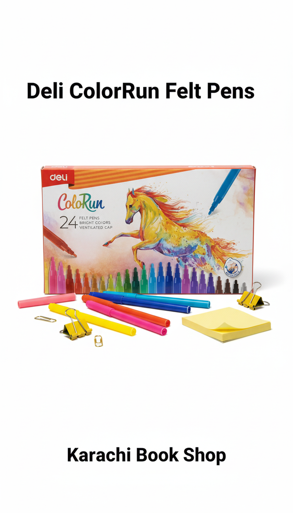 Deli ColorRun Felt Pens - 24 Vibrant Colors