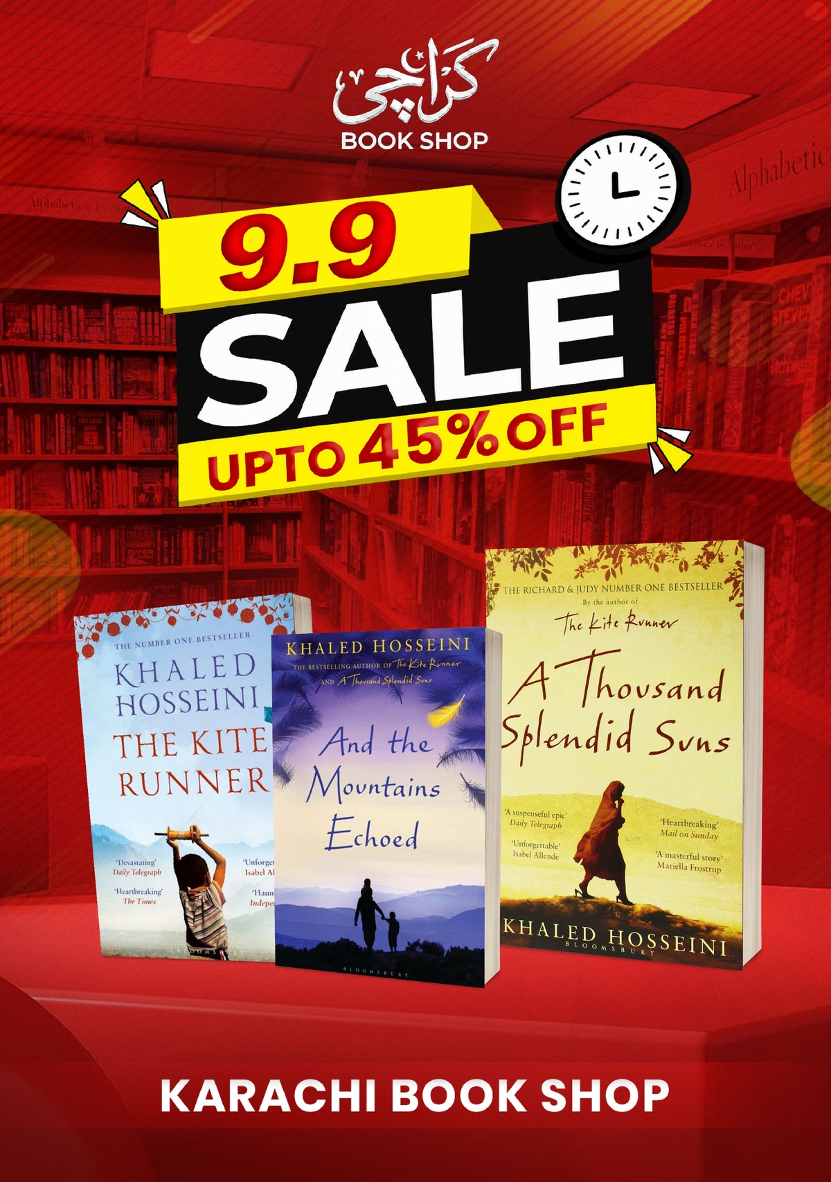 Khaled Hosseini 3-Book Collection Set – The Kite Runner, A Thousand Splendid Suns & And the Mountains Echoed