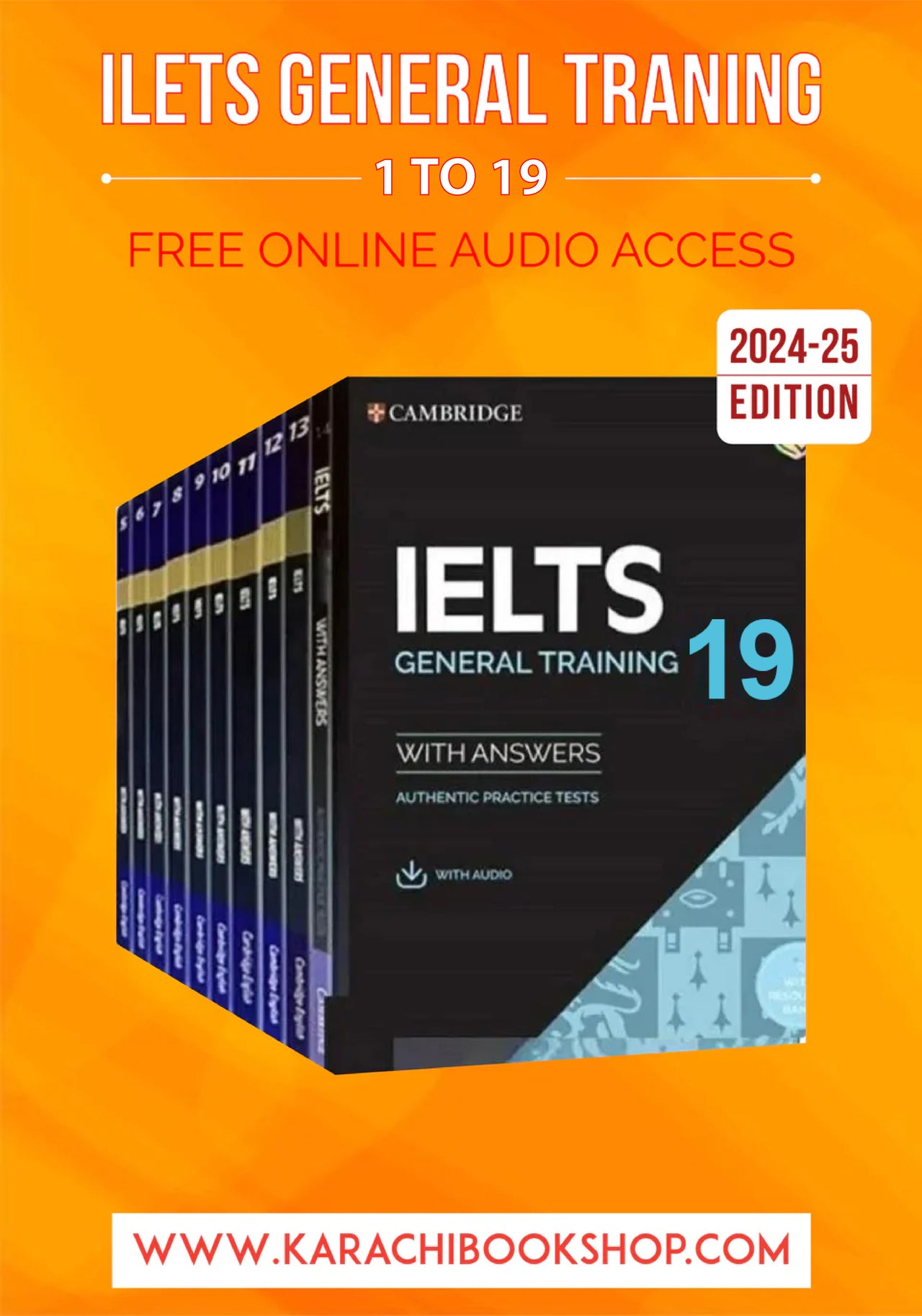 Cambridge English IELTS general training Set (1-19 Books)