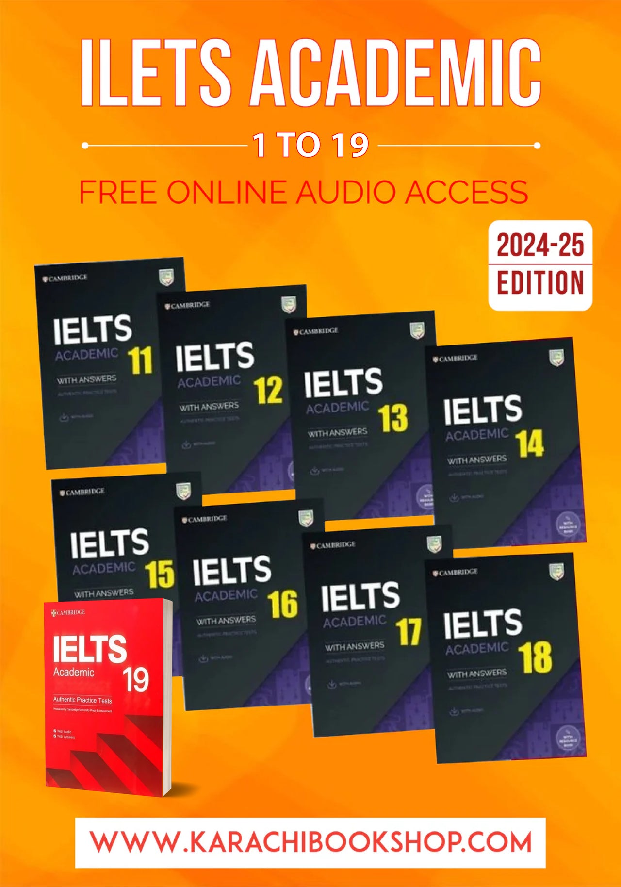 PRACTICE TESTS) Skip to product information  IELTS 19 Academic Student's Book with Answers with Audio with Resource Bank (IELTS Practice Tests)