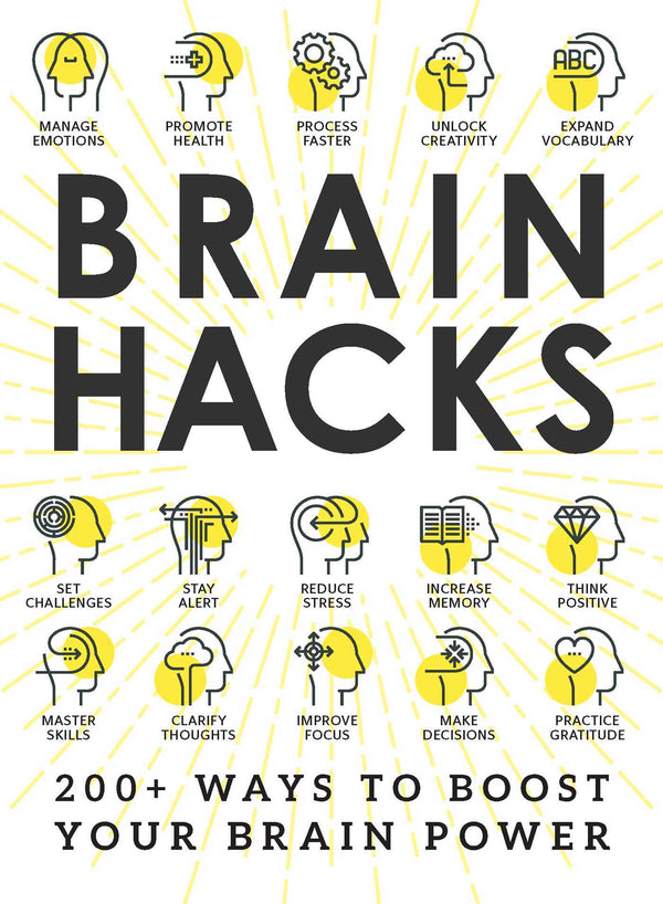 Brain Hacks: 200+ Ways to Boost Your Brain Power by Adams Media (Premium Quality)