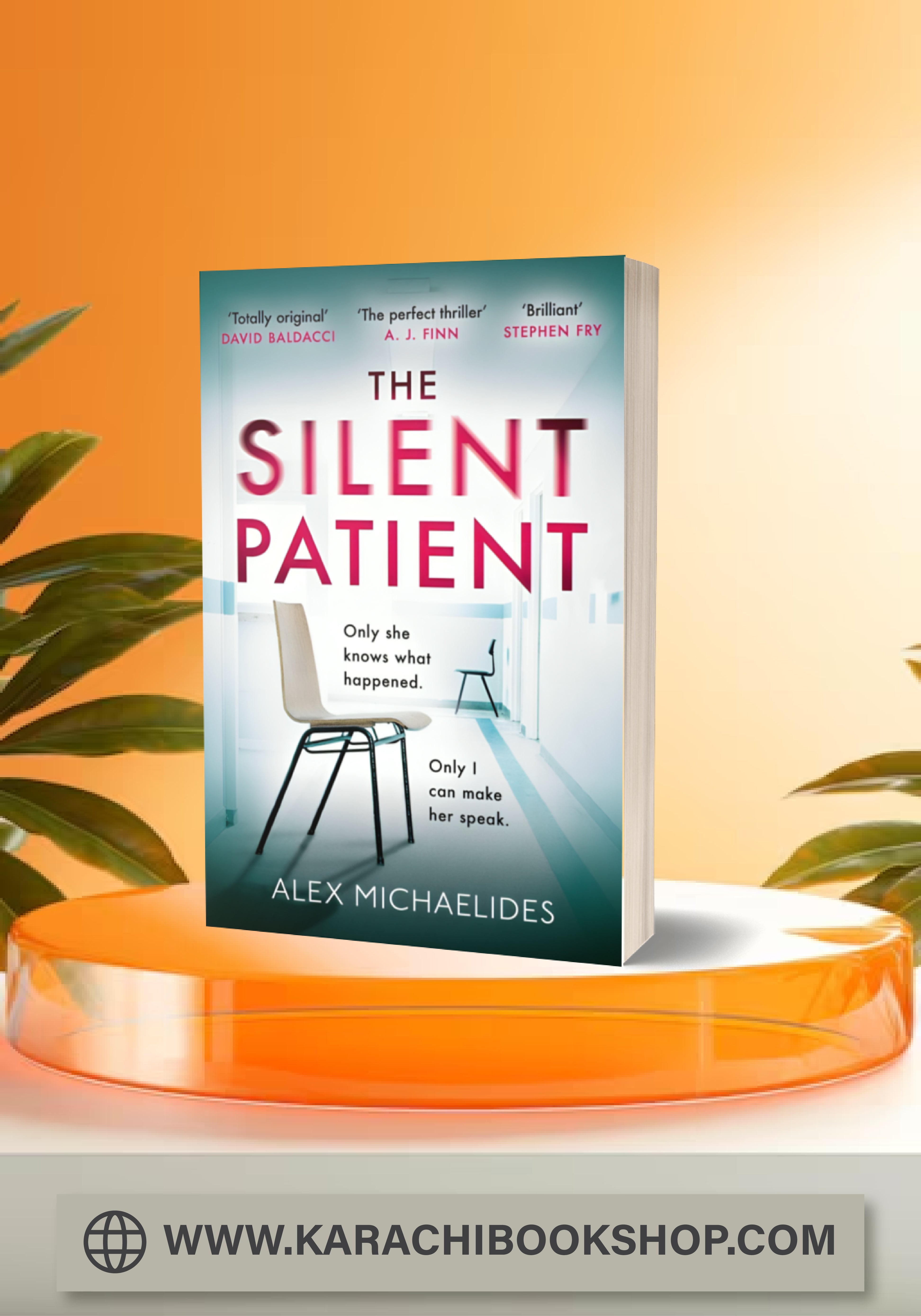 Cover image of The Silent Patient highlighting themes of revenge and silence