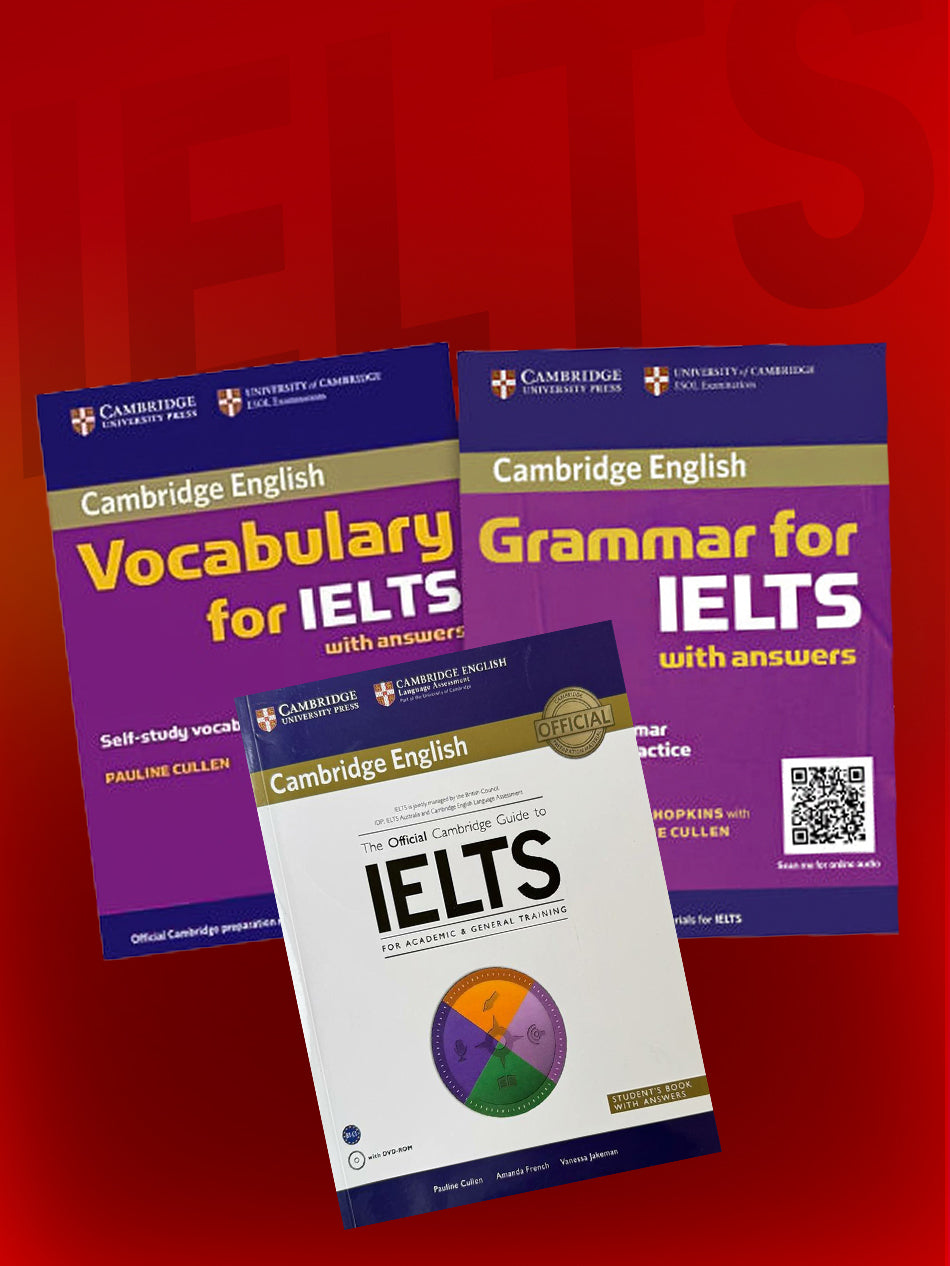 Kit Set Pack of 03: IELTS (Official + Grammar + Vocabulary)